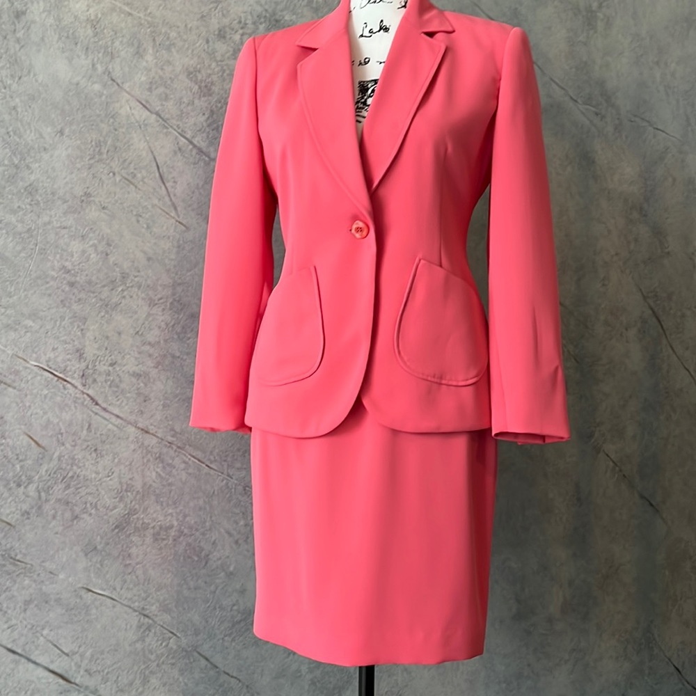 Vintage Casual Corner Pink Skirt Suit, 4P